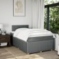 vidaXL Boxspringbett mit Matratze Dunkelgrau 120x200 cm Stoff vidaXL Boxspringbett mit Matratze Dunkelgrau 120x200 cm Stoff
