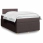 vidaXL Boxspringbett mit Matratze Dunkelbraun 120x200 cm Stoff vidaXL Boxspringbett mit Matratze Dunkelbraun 120x200 cm Stoff