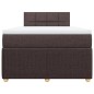 vidaXL Boxspringbett mit Matratze Dunkelbraun 120x200 cm Stoff vidaXL Boxspringbett mit Matratze Dunkelbraun 120x200 cm Stoff