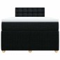 vidaXL Boxspringbett mit Matratze Schwarz 120x200 cm Stoff vidaXL Boxspringbett mit Matratze Schwarz 120x200 cm Stoff