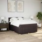 vidaXL Boxspringbett mit Matratze Dunkelbraun 140x190 cm Stoff vidaXL Boxspringbett mit Matratze Dunkelbraun 140x190 cm Stoff