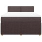vidaXL Boxspringbett mit Matratze Dunkelbraun 140x190 cm Stoff vidaXL Boxspringbett mit Matratze Dunkelbraun 140x190 cm Stoff