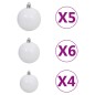 Künstlicher Halber Weihnachtsbaum mit LEDs & Kugeln Grün 180 cm Künstlicher Halber Weihnachtsbaum mit LEDs & Kugeln Grün 180 cm