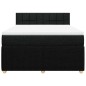 vidaXL Boxspringbett mit Matratze Schwarz 140x190 cm Stoff vidaXL Boxspringbett mit Matratze Schwarz 140x190 cm Stoff