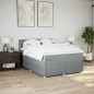 vidaXL Boxspringbett mit Matratze Hellgrau 140x190 cm Stoff vidaXL Boxspringbett mit Matratze Hellgrau 140x190 cm Stoff