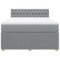 vidaXL Boxspringbett mit Matratze Hellgrau 140x190 cm Stoff vidaXL Boxspringbett mit Matratze Hellgrau 140x190 cm Stoff