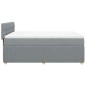 vidaXL Boxspringbett mit Matratze Hellgrau 140x190 cm Stoff vidaXL Boxspringbett mit Matratze Hellgrau 140x190 cm Stoff