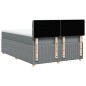 vidaXL Boxspringbett mit Matratze Hellgrau 140x190 cm Stoff vidaXL Boxspringbett mit Matratze Hellgrau 140x190 cm Stoff
