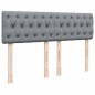 vidaXL Boxspringbett mit Matratze Hellgrau 140x190 cm Stoff vidaXL Boxspringbett mit Matratze Hellgrau 140x190 cm Stoff