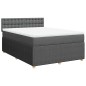 vidaXL Boxspringbett mit Matratze Dunkelgrau 140x190 cm Stoff vidaXL Boxspringbett mit Matratze Dunkelgrau 140x190 cm Stoff