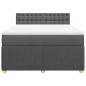 vidaXL Boxspringbett mit Matratze Dunkelgrau 140x190 cm Stoff vidaXL Boxspringbett mit Matratze Dunkelgrau 140x190 cm Stoff
