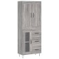 Highboard Grau Sonoma 69,5x34x180 cm Holzwerkstoff Highboard Grau Sonoma 69,5x34x180 cm Holzwerkstoff