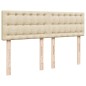 vidaXL Boxspringbett mit Matratze Creme 140x190 cm Stoff vidaXL Boxspringbett mit Matratze Creme 140x190 cm Stoff