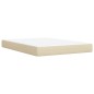vidaXL Boxspringbett mit Matratze Creme 140x190 cm Stoff vidaXL Boxspringbett mit Matratze Creme 140x190 cm Stoff