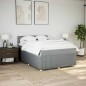 vidaXL Boxspringbett mit Matratze Hellgrau 140x200 cm Stoff