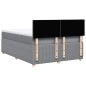 vidaXL Boxspringbett mit Matratze Hellgrau 140x200 cm Stoff