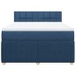 vidaXL Boxspringbett mit Matratze Blau 140x200 cm Stoff vidaXL Boxspringbett mit Matratze Blau 140x200 cm Stoff