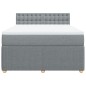 vidaXL Boxspringbett mit Matratze Hellgrau 140x200 cm Stoff vidaXL Boxspringbett mit Matratze Hellgrau 140x200 cm Stoff