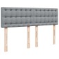 vidaXL Boxspringbett mit Matratze Hellgrau 140x200 cm Stoff vidaXL Boxspringbett mit Matratze Hellgrau 140x200 cm Stoff