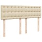 vidaXL Boxspringbett mit Matratze Creme 140x200 cm Stoff vidaXL Boxspringbett mit Matratze Creme 140x200 cm Stoff