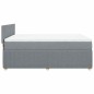 vidaXL Boxspringbett mit Matratze Hellgrau 160x200 cm Stoff vidaXL Boxspringbett mit Matratze Hellgrau 160x200 cm Stoff