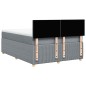 vidaXL Boxspringbett mit Matratze Hellgrau 160x200 cm Stoff vidaXL Boxspringbett mit Matratze Hellgrau 160x200 cm Stoff