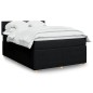 vidaXL Boxspringbett mit Matratze Schwarz 160x200 cm Stoff vidaXL Boxspringbett mit Matratze Schwarz 160x200 cm Stoff