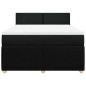 vidaXL Boxspringbett mit Matratze Schwarz 160x200 cm Stoff vidaXL Boxspringbett mit Matratze Schwarz 160x200 cm Stoff