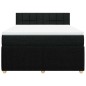 vidaXL Boxspringbett mit Matratze Schwarz 160x200 cm Stoff vidaXL Boxspringbett mit Matratze Schwarz 160x200 cm Stoff
