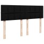 vidaXL Boxspringbett mit Matratze Schwarz 160x200 cm Stoff vidaXL Boxspringbett mit Matratze Schwarz 160x200 cm Stoff