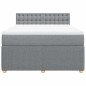 vidaXL Boxspringbett mit Matratze Hellgrau 160x200 cm Stoff vidaXL Boxspringbett mit Matratze Hellgrau 160x200 cm Stoff