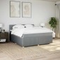 vidaXL Boxspringbett mit Matratze Hellgrau 180x200 cm Stoff vidaXL Boxspringbett mit Matratze Hellgrau 180x200 cm Stoff