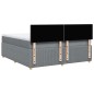 vidaXL Boxspringbett mit Matratze Hellgrau 180x200 cm Stoff vidaXL Boxspringbett mit Matratze Hellgrau 180x200 cm Stoff