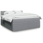 vidaXL Boxspringbett mit Matratze Hellgrau 180x200 cm Stoff vidaXL Boxspringbett mit Matratze Hellgrau 180x200 cm Stoff