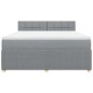 vidaXL Boxspringbett mit Matratze Hellgrau 180x200 cm Stoff vidaXL Boxspringbett mit Matratze Hellgrau 180x200 cm Stoff