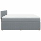 vidaXL Boxspringbett mit Matratze Hellgrau 180x200 cm Stoff vidaXL Boxspringbett mit Matratze Hellgrau 180x200 cm Stoff