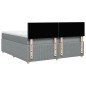 vidaXL Boxspringbett mit Matratze Hellgrau 180x200 cm Stoff vidaXL Boxspringbett mit Matratze Hellgrau 180x200 cm Stoff