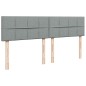 vidaXL Boxspringbett mit Matratze Hellgrau 180x200 cm Stoff vidaXL Boxspringbett mit Matratze Hellgrau 180x200 cm Stoff