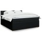 vidaXL Boxspringbett mit Matratze Schwarz 180x200 cm Stoff vidaXL Boxspringbett mit Matratze Schwarz 180x200 cm Stoff