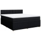 vidaXL Boxspringbett mit Matratze Schwarz 180x200 cm Stoff vidaXL Boxspringbett mit Matratze Schwarz 180x200 cm Stoff