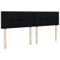 vidaXL Boxspringbett mit Matratze Schwarz 180x200 cm Stoff vidaXL Boxspringbett mit Matratze Schwarz 180x200 cm Stoff
