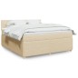 vidaXL Boxspringbett mit Matratze Creme 180x200 cm Stoff vidaXL Boxspringbett mit Matratze Creme 180x200 cm Stoff