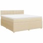 vidaXL Boxspringbett mit Matratze Creme 180x200 cm Stoff vidaXL Boxspringbett mit Matratze Creme 180x200 cm Stoff