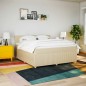 vidaXL Boxspringbett mit Matratze Creme 180x200 cm Stoff vidaXL Boxspringbett mit Matratze Creme 180x200 cm Stoff