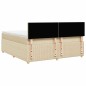 vidaXL Boxspringbett mit Matratze Creme 180x200 cm Stoff vidaXL Boxspringbett mit Matratze Creme 180x200 cm Stoff