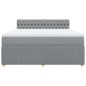 vidaXL Boxspringbett mit Matratze Hellgrau 180x200 cm Stoff vidaXL Boxspringbett mit Matratze Hellgrau 180x200 cm Stoff