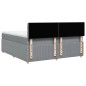 vidaXL Boxspringbett mit Matratze Hellgrau 180x200 cm Stoff vidaXL Boxspringbett mit Matratze Hellgrau 180x200 cm Stoff