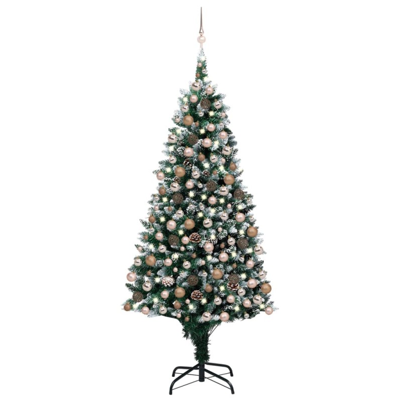 Künstlicher Weihnachtsbaum mit LEDs & Kugeln & Zapfen 210 cm Künstlicher Weihnachtsbaum mit LEDs & Kugeln & Zapfen 210 cm