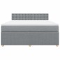 vidaXL Boxspringbett mit Matratze Hellgrau 180x200 cm Stoff vidaXL Boxspringbett mit Matratze Hellgrau 180x200 cm Stoff