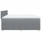 vidaXL Boxspringbett mit Matratze Hellgrau 180x200 cm Stoff vidaXL Boxspringbett mit Matratze Hellgrau 180x200 cm Stoff